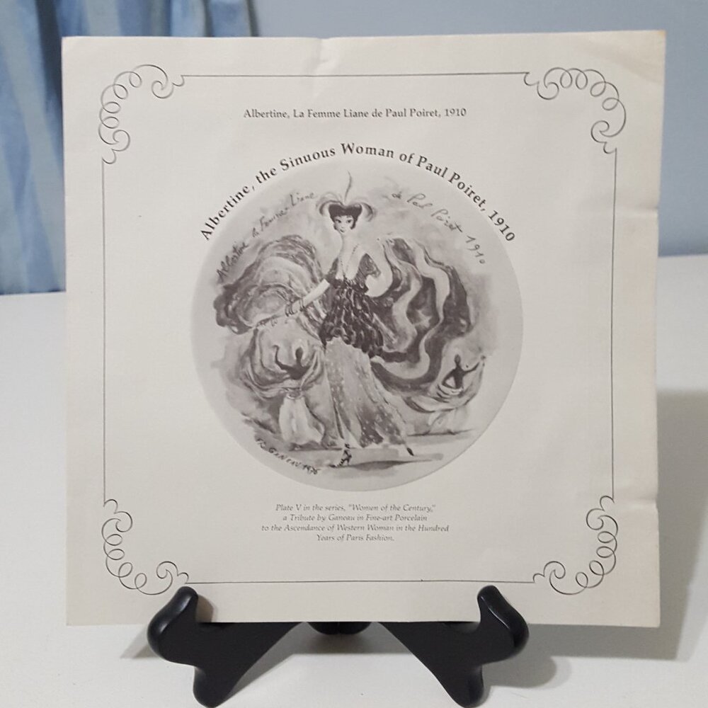 D'Arceau Limoges Albertine LaFemme Liane de Paul Poiret 1910 Porcelain 8.5" C - Picture 3 of 4